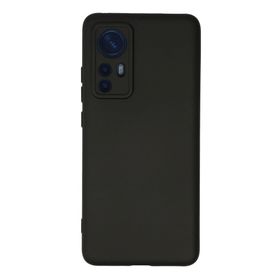 Newface Xiaomi Mi 12 Nano İçi Kadife Silikon Siyah Cep Telefonu Kılıfı