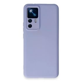 Newface Xiaomi Mi 12T Pro Nano İçi Kadife Silikon Lila Cep Telefonu Kılıfı