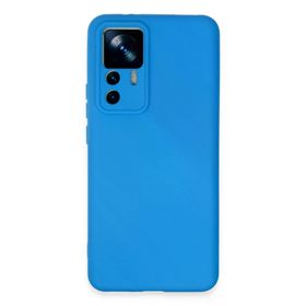 Newface Xiaomi Mi 12T Pro Nano İçi Kadife Silikon Mavi Kılıf