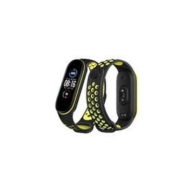 Newface Xiaomi Mi Band 7 Siyah-Yeşil Spor Delikli Kordon