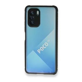 Newface Xiaomi Poco F3 Miami Şeffaf Silikon Kırmızı Kılıf