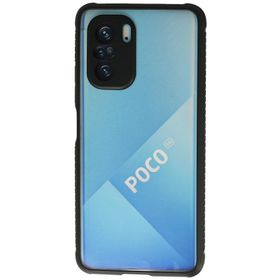 Newface Xiaomi Poco F3 Miami Şeffaf Silikon Siyah Cep Telefonu Kılıfı