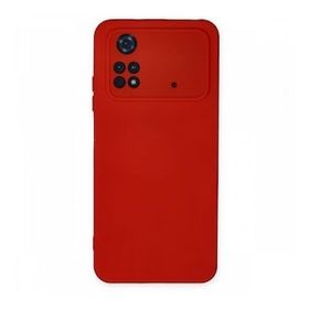 Newface Xiaomi Poco M4 Pro 4G Nano İçi Kadife Silikon Kırmızı Cep Telefonu Kılıfı