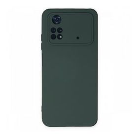 Newface Xiaomi Poco M4 Pro 4G Nano İçi Kadife Silikon Koyu Yeşil Cep Telefonu Kılıfı