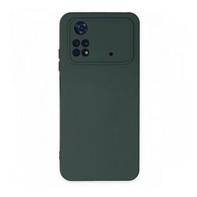 Newface Xiaomi Poco M4 Pro 4G Nano İçi Kadife Silikon Koyu Yeşil Cep Telefonu Kılıfı