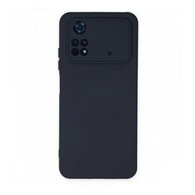 Newface Xiaomi Poco M4 Pro 4G Nano İçi Kadife Silikon Lacivert Cep Telefonu Kılıfı