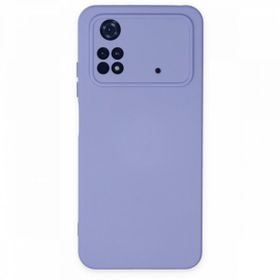 Newface Xiaomi Poco M4 Pro 4G Nano İçi Kadife Silikon Lila Cep Telefonu Kılıfı