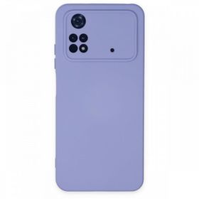 Newface Xiaomi Poco M4 Pro 4G Nano İçi Kadife Silikon Lila Cep Telefonu Kılıfı