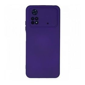 Newface Xiaomi Poco M4 Pro 4G Nano İçi Kadife Silikon Mor Cep Telefonu Kılıfı