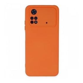 Newface Xiaomi Poco M4 Pro 4G Nano İçi Kadife Silikon Turuncu Cep Telefonu Kılıfı