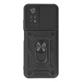 Newface Xiaomi Poco M4 Pro 4G Pars Lens Yüzüklü Silikon Siyah Kılıf