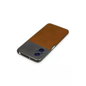 Newface Xiaomi Poco M5 Loop Deri Silikon Kahverengi Kılıf