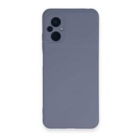 Newface Xiaomi Poco M5 Nano İçi Kadife Silikon Gri Cep Telefonu Kılıfı