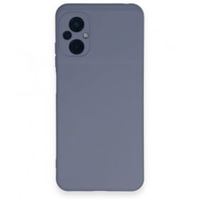 Newface Xiaomi Poco M5 Nano İçi Kadife Silikon Gri Cep Telefonu Kılıfı