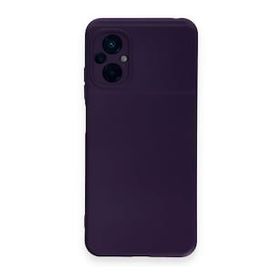 Newface Xiaomi Poco M5 Nano İçi Kadife Silikon Mor Cep Telefonu Kılıfı