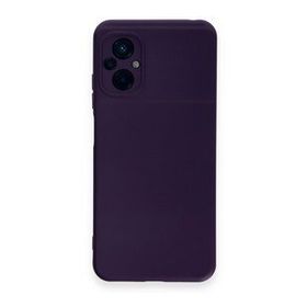 Newface Xiaomi Poco M5 Nano İçi Kadife Silikon Mor Cep Telefonu Kılıfı