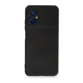 Newface Xiaomi Poco M5 Nano İçi Kadife Silikon Siyah Cep Telefonu Kılıfı