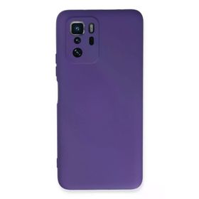 Newface Xiaomi Poco X3 Gt Nano İçi Kadife Silikon Mor Cep Telefonu Kılıfı