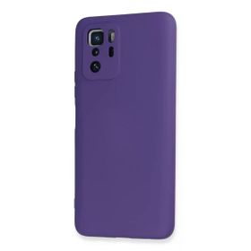 Newface Xiaomi Poco X3 Gt Nano İçi Kadife Silikon Mor Cep Telefonu Kılıfı