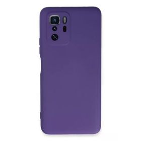 Newface Xiaomi Poco X3 Gt Nano İçi Kadife Silikon Mor Cep Telefonu Kılıfı