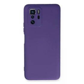Newface Xiaomi Poco X3 Gt Nano İçi Kadife Silikon Mor Cep Telefonu Kılıfı