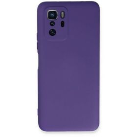 Newface Xiaomi Poco X3 Gt Nano İçi Kadife Silikon Mor Cep Telefonu Kılıfı