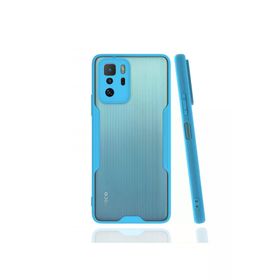 Newface Xiaomi Poco X3 GT Platin Silikon Mavi Cep Telefonu Kılıfı