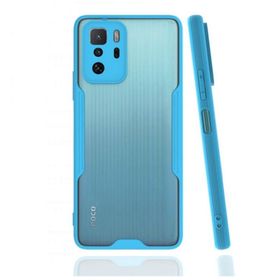Newface Xiaomi Poco X3 GT Platin Silikon Mavi Cep Telefonu Kılıfı