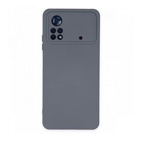 Newface Xiaomi Poco X4 Pro 5G Nano İçi Kadife Silikon Gri Cep Telefonu Kılıfı