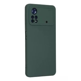 Newface Xiaomi Poco X4 Pro 5G Nano İçi Kadife Silikon Koyu Yeşil Kılıf