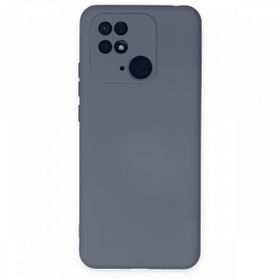 Newface Xiaomi Redmi 10C Nano İçi Kadife Silikon Gri Cep Telefonu Kılıfı