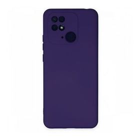 Newface Xiaomi Redmi 10C Nano İçi Kadife Silikon Mor Cep Telefonu Kılıfı