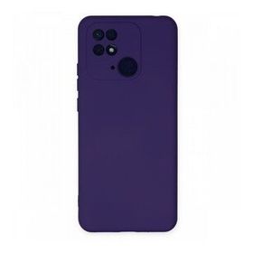 Newface Xiaomi Redmi 10C Nano İçi Kadife Silikon Mor Cep Telefonu Kılıfı