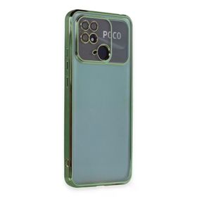 Newface Xiaomi Redmi 10C Razer Lensli Silikon Yeşil Cep Telefonu Kılıfı