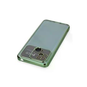 Newface Xiaomi Redmi 10C Razer Lensli Silikon Yeşil Cep Telefonu Kılıfı