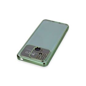 Newface Xiaomi Redmi 10C Razer Lensli Silikon Yeşil Cep Telefonu Kılıfı