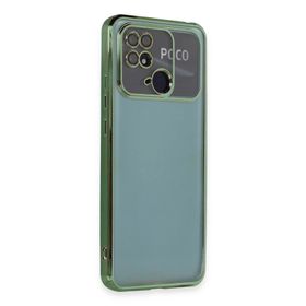 Newface Xiaomi Redmi 10C Razer Lensli Silikon Yeşil Cep Telefonu Kılıfı