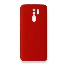 Newface Xiaomi Redmi 9 Nano İçi Kadife Silikon Kırmızı Cep Telefonu Kılıfı