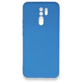 Newface Xiaomi Redmi 9 Nano İçi Kadife Silikon Mavi Cep Telefonu Kılıfı