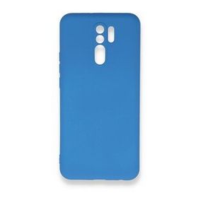 Newface Xiaomi Redmi 9 Nano İçi Kadife Silikon Mavi Cep Telefonu Kılıfı