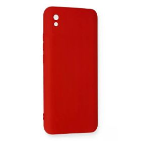 Newface Xiaomi Redmi 9A Kılıf Nano İçi Kadife Silikon Kırmızı Cep Telefonu Kılıfı