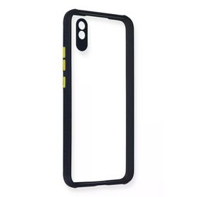 Newface Xiaomi Redmi 9A Lacivert Miami Şeffaf Silikon Kılıf