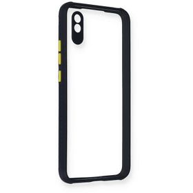 Newface Xiaomi Redmi 9A Lacivert Miami Şeffaf Silikon Kılıf