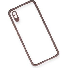 Newface Xiaomi Redmi 9A Miami Şeffaf Silikon Açık Mor Cep Telefonu Kılıfı