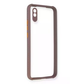 Newface Xiaomi Redmi 9A Miami Şeffaf Silikon Açık Mor Cep Telefonu Kılıfı