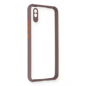Newface Xiaomi Redmi 9A Miami Şeffaf Silikon Açık Mor Cep Telefonu Kılıfı