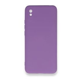 Newface Xiaomi Redmi 9A Nano İçi Kadife Silikon Mor Cep Telefonu Kılıfı