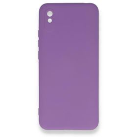Newface Xiaomi Redmi 9A Nano İçi Kadife Silikon Mor Cep Telefonu Kılıfı