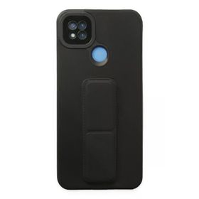 Newface Xiaomi Redmi 9C Mega Standlı Silikon Siyah Cep Telefonu Kılıfı