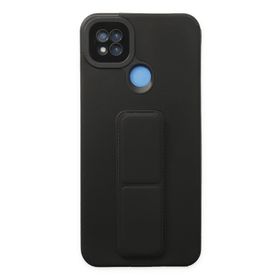 Newface Xiaomi Redmi 9C Mega Standlı Silikon Siyah Cep Telefonu Kılıfı